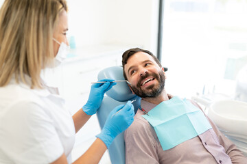 Patient Visiting Dentist For Checkup