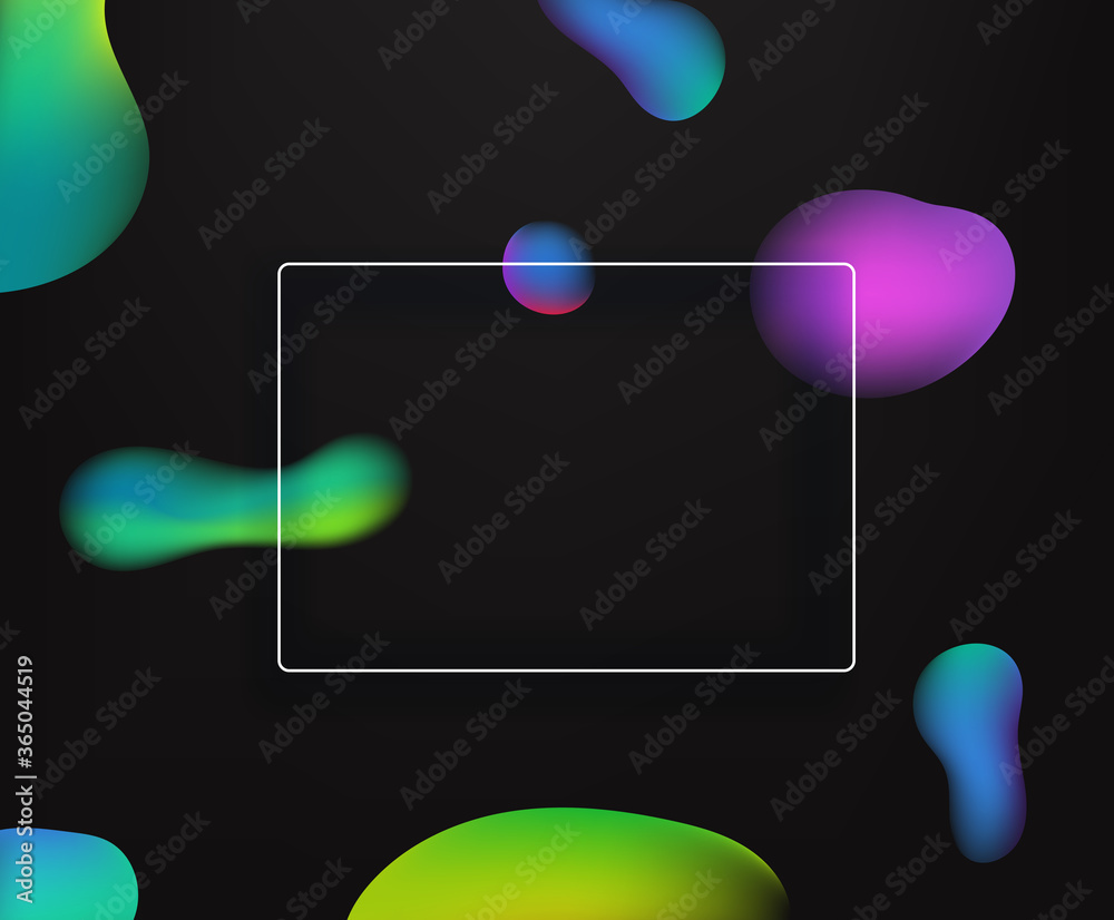 Poster Abstract vector background with white frame. Landing page template