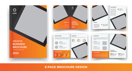 Creative Colorful Bi Fold Brochure Design & magazine cover page design template