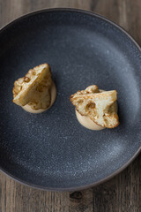 Roasted Cauliflower with Miso Mayo Sauce. Modern Cuisine