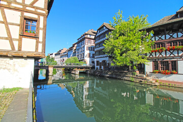 Fototapeta na wymiar La Petite France, historical old town quarter of Strasbourg