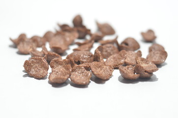 Sereal Shaped Chocholate Isolated On White Background