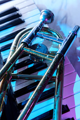 Old Trombone Piano Keyboard