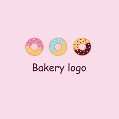 Donat logo template. Donat color set icon