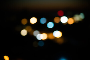 Bokeh from light of the city