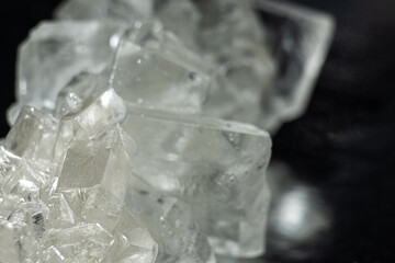 Light crystallized sugar crystals is macro