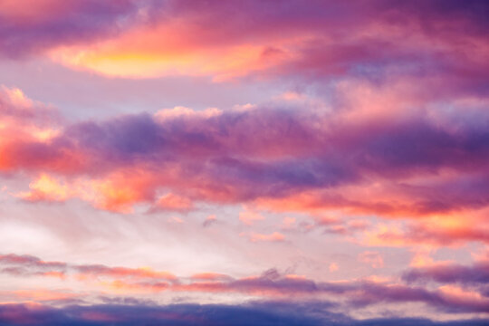 Twilight sky and cloud at sunset background image