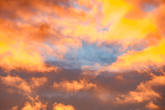 Twilight sky and cloud at sunset background image