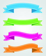 Set of colorful ribbons