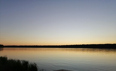 sunset on the river