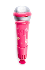 Pink toy microphone