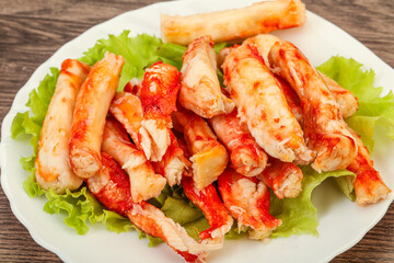 Natural luxury crab meat fillet