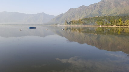 mountain lake in the morning