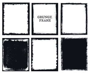 Set of grunge frames.Grunge backgrounds.
