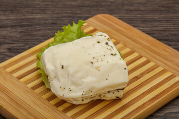 Halloumi cheese with mint for grill