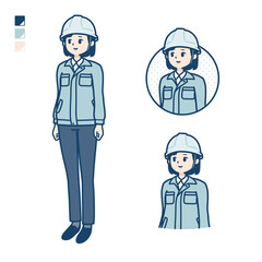 simple work wear woman_Face-sideway