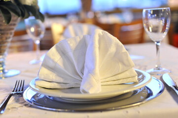 table set for a dinner