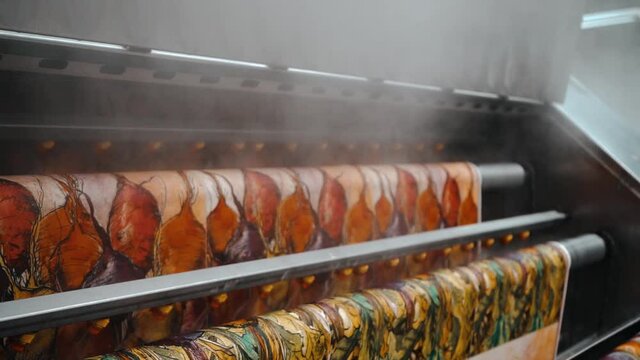 Steam and water sprayers inside printing machine