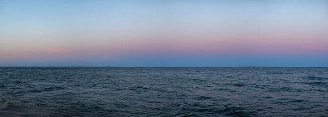 panorama of sunrise over the sea