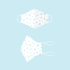Face Covering, Face Mask Icon, Isolated Mask, Disposable Mask, N95, KF94, KN95, Virus Protection, Covid-19, Coronavirus Infection, Vector Illustration