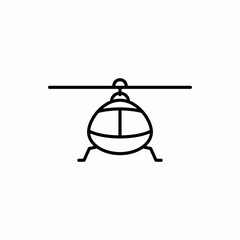 Outline helicopter icon.Helicopter vector illustration. Symbol for web and mobile