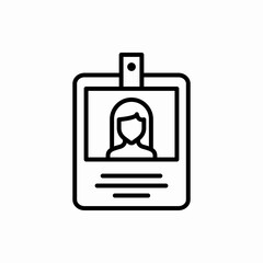 Outline id card icon.Id card vector illustration. Symbol for web and mobile