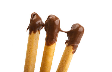 stick with chocolate  isolated