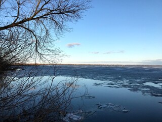 winter landscape on the lake