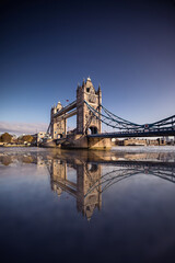 London Tower Bridge Thames reflection 