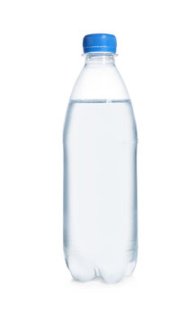 Plastic bottle of pure water isolated on white