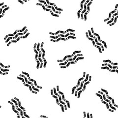 Seamless trendy abstract Memphis pattern. Black and white textures, simple design. Vector illustration. Applicable for backgrounds, wrapping paper, textile concepts.