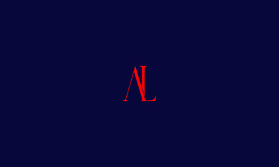 Abstract, Creative, Minimal and Unique Alphabet letters AL, LA logo