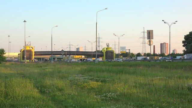 raffic on the East of the Moscow Automobile Ring Road (MKAD). 