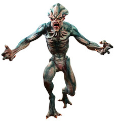 Swamp horror monster 3D illustration © warpaintcobra