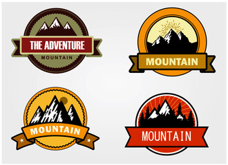 Set mountain logo design - travel logo design, Adventure,Explorer, Nature