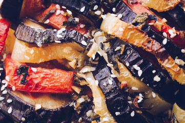 Ratatouille Diet Vegetarian Vegan Food - Oven Baked Provencal Traditional French Vegetable Dish,...