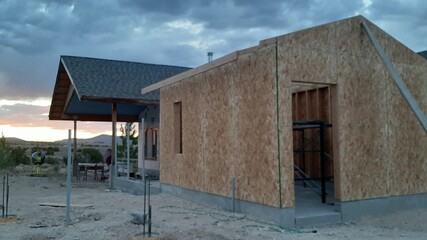 Tiny House Wood Construction Building.