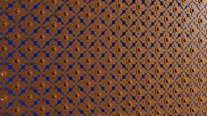 Fototapeta premium Thai pattern design 3d illustration for background.