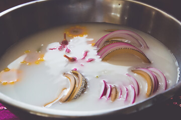 Sikh Maiyan materials in preparation for the bridal ceremony