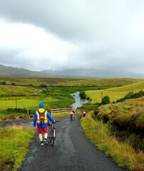 Obraz premium cyclist on the road