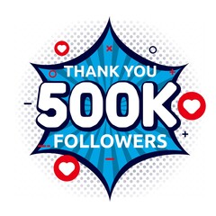 Vector of Thank You to Followers Design Template