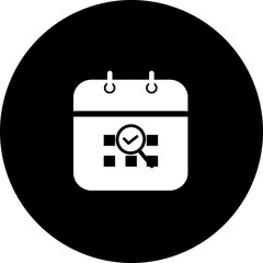 Obraz premium Calendar icon vector illustration. Flat design style. Vector calendar in circle icon illustration with long shadow. Calendar icon graphic design vector symbols. Mark the date, holiday, important day.