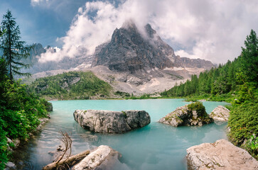 Italy - Sorapis Lake, Ampezzo Dolomites