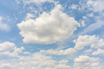 summer clouds on the blue sky