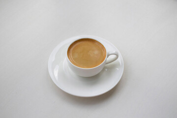 cup of coffee on a table
