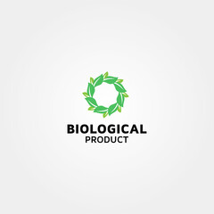 biological product vector logo design template idea and inspiration