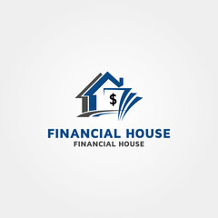 Financial House vector logo design template idea and inspiration