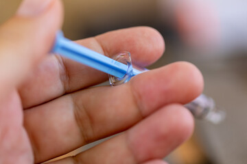 Photography of a needle for hospital or drug use