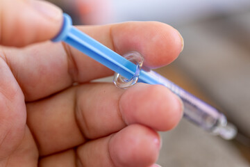 Photography of a needle for hospital or drug use