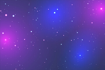 Retrowave Starry Background With Pink and Blue Shades. EPS10 Vector With Transparency